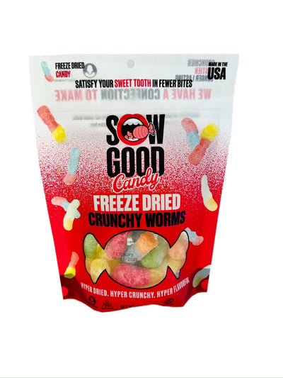 Freeze-Dried Crunchy Worms Sow Good - MexicanCandy.com