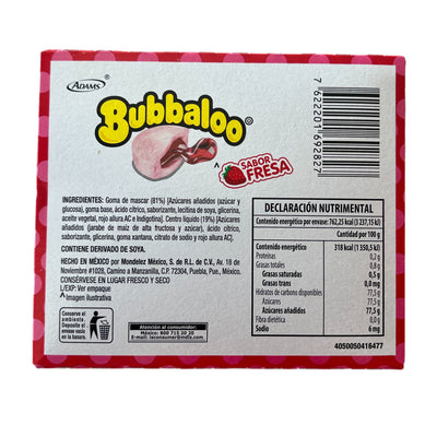 Bubbaloo Fresa Gum Bubbaloo - MexicanCandy.com