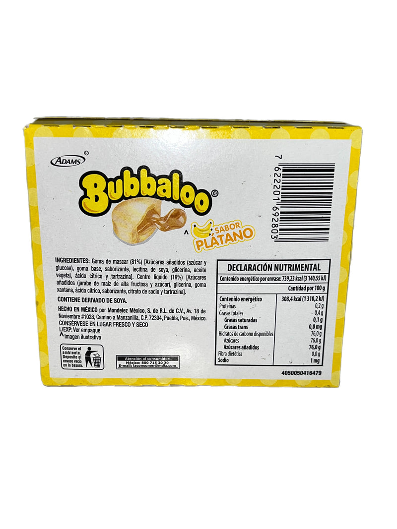 Bubbaloo Platano Gum Bubbaloo - MexicanCandy.com