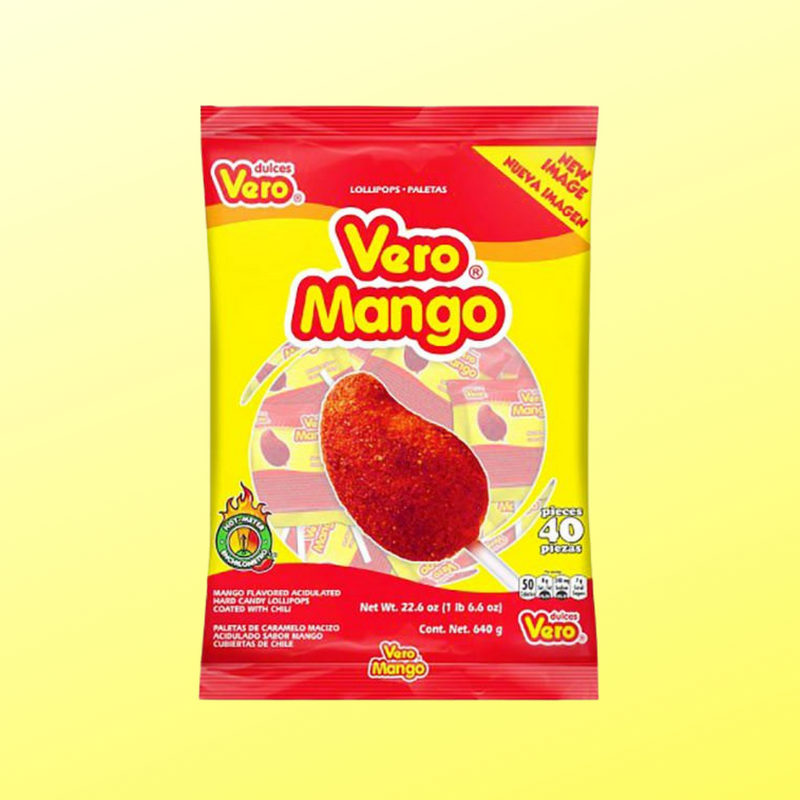 Vero Mango Chili Lollipop Vero - MexicanCandy.com