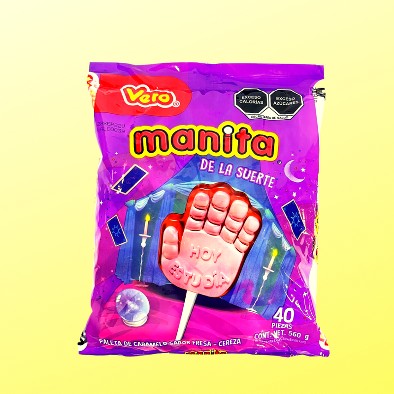 Vero Manita de la Suerte Lollipops Vero - MexicanCandy.com